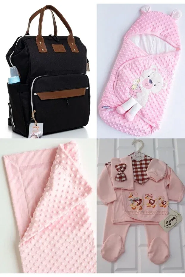 Детский комплект для новорожденных хлопковый Beyaz Bebek, Black Bordo