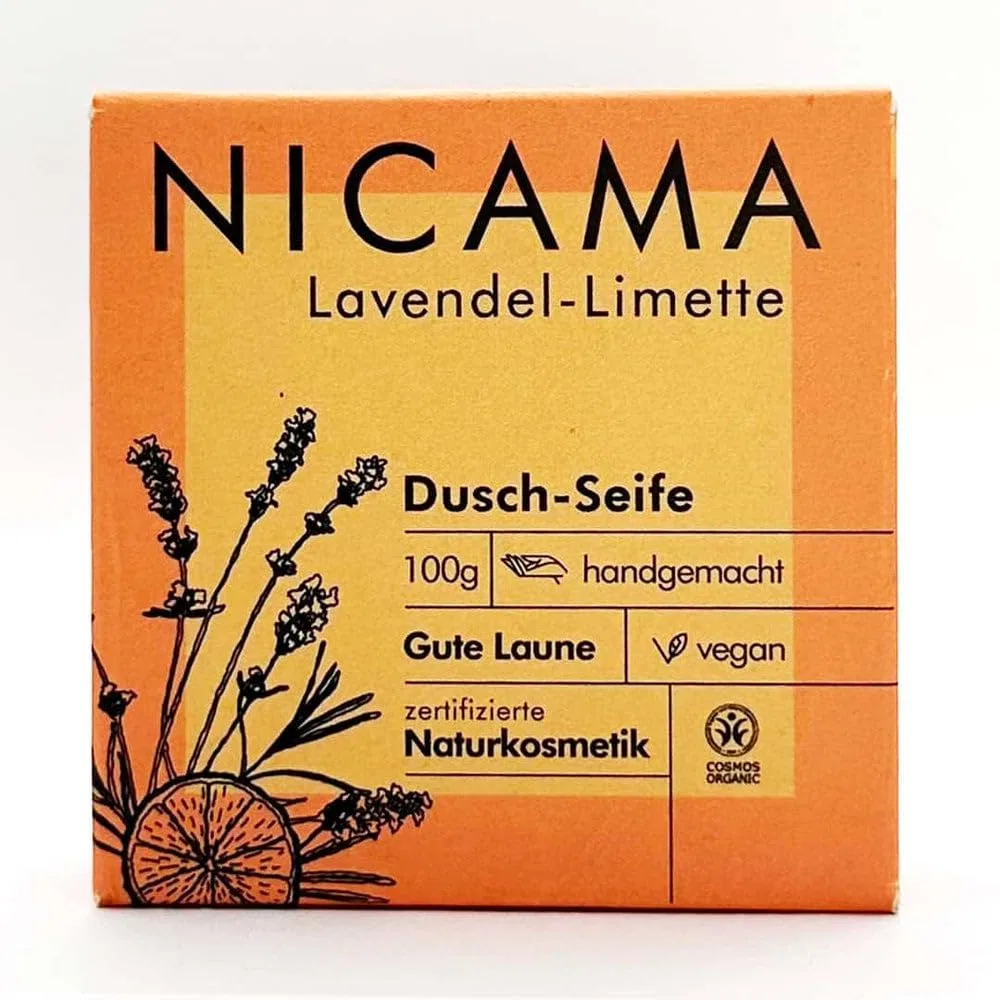 Набор для душа Travel Lavender, SEIFEN STARS, с мылом Nicama Lavender Lime и мыльницей, 100 г, Beige/Petrol — фото 2