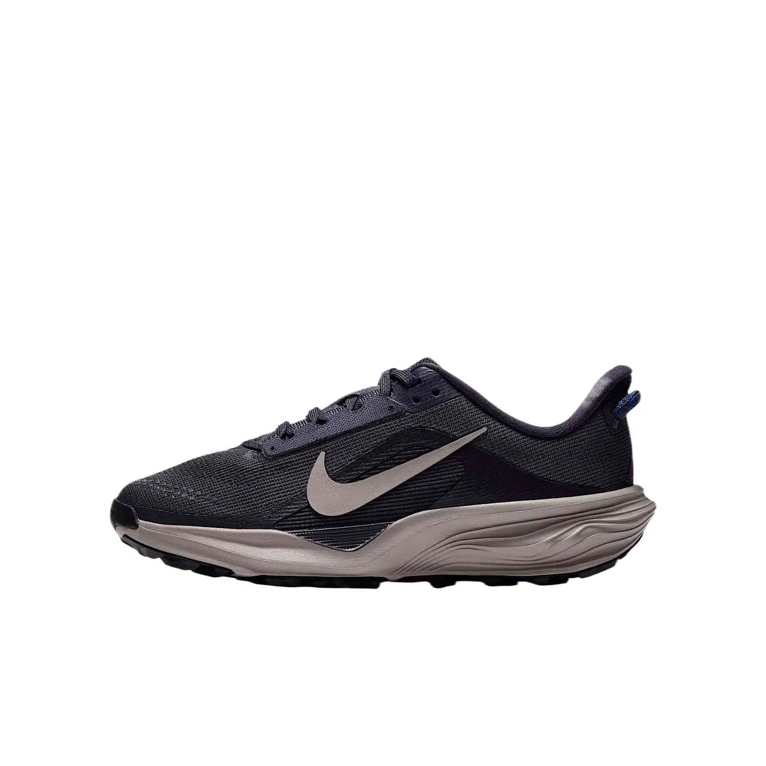 Детские кроссовки для бега с амортизацией Nike ACG PEGASUS TRAIL, Iron Frame Black/Racing Blue/Bright Purple/Milk White II