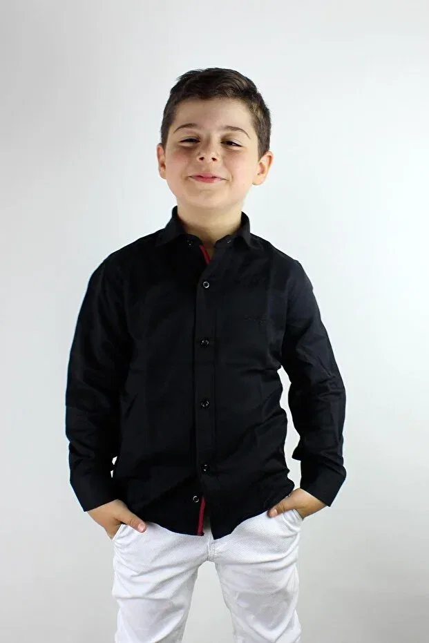 Детская рубашка с длинным рукавом Doctor Junior, Black