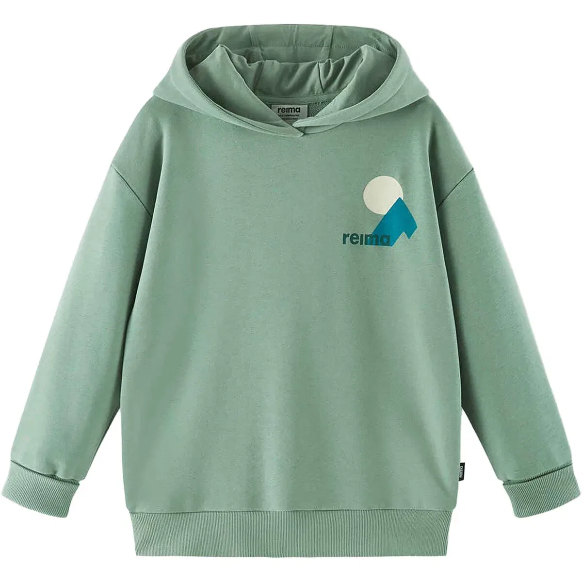 Детское худи с длинным рукавом Huppis Hoodie Reima, Stone Green — фото 2