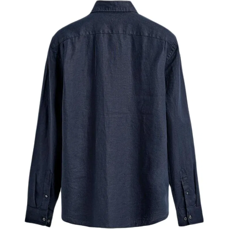 Мужская рубашка с длинным рукавом Deep Sea Blue ZARA, Deep Sea Blue — фото 3