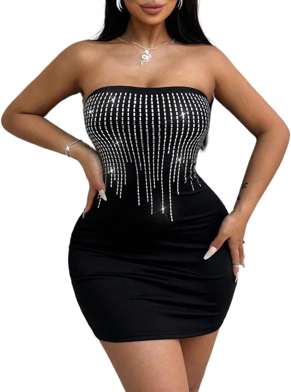 Женское облегающее мини-платье с открытой спиной Bodycon, Black