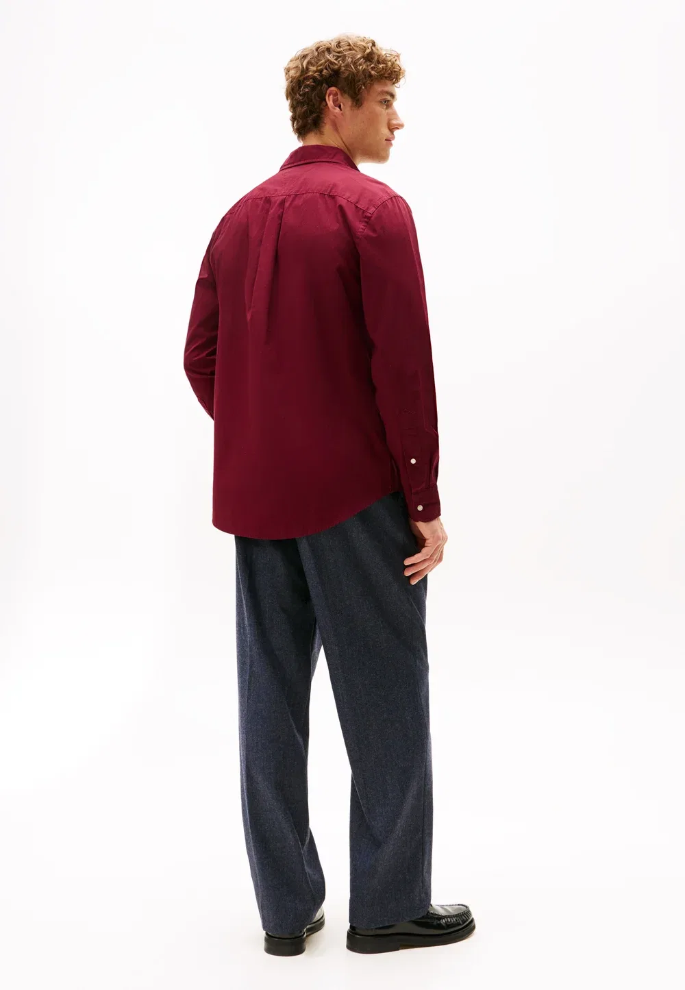 Рубашка Flex Solid - базовые элементы гардероба Tommy Hilfiger, Deep Rouge — фото 3