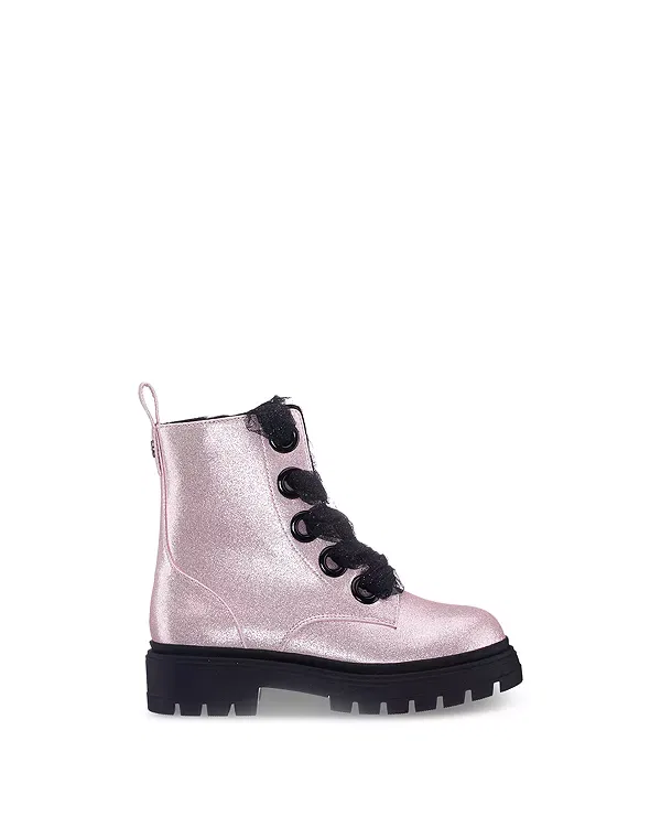 Детские ботинки для девочек с принтом Chassy Booties Nina, Light Pink — фото 2