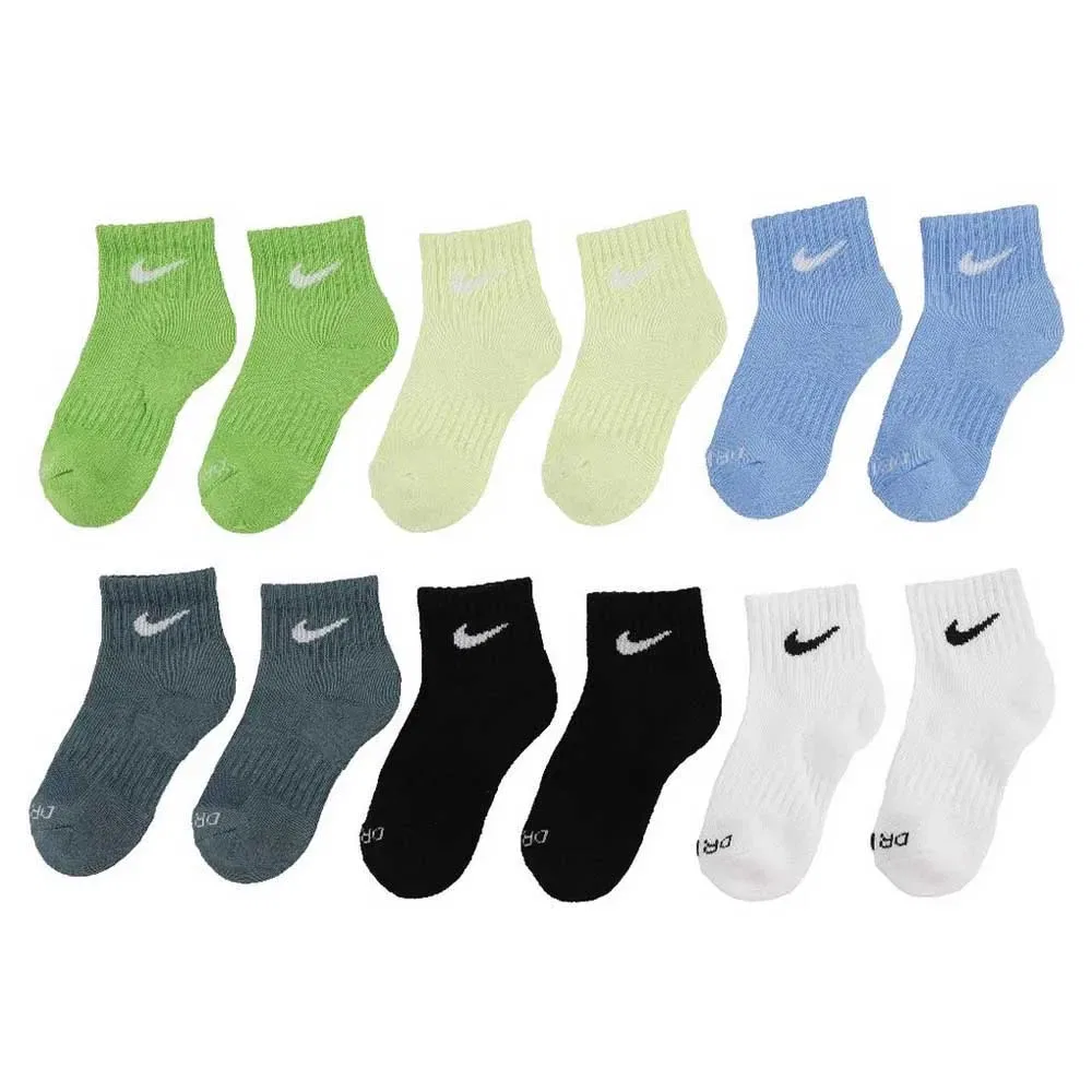 Носки спортивные Dri Fit Performance Basic Quarter 6 пар Nike, мультиколор