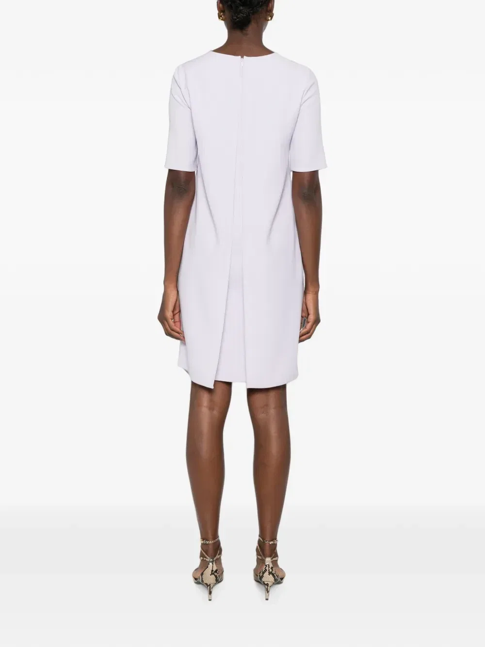 Мини-платье украшенное заклепками Emporio Armani, фиолетовый — фото 4