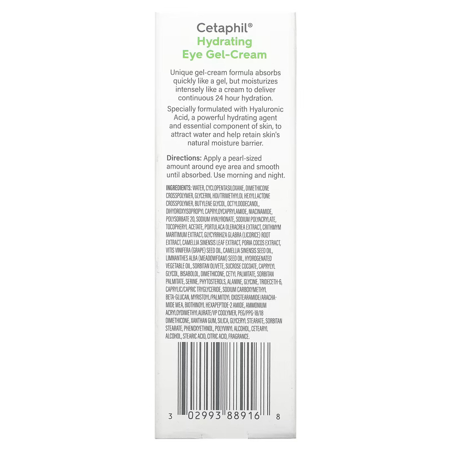 Гель-крем для глаз Cetaphil с гиалуроновой кислотой, 14 г — фото 4