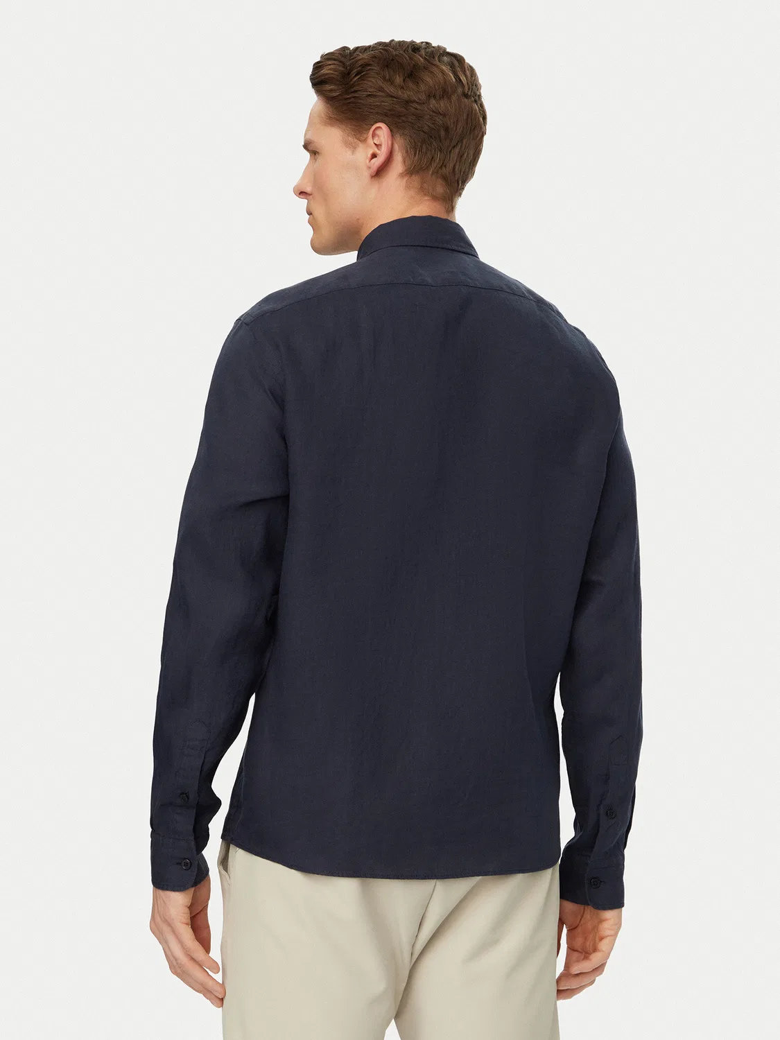 Мужская рубашка стандартного кроя H-Liam Boss, темно-синий — фото 3