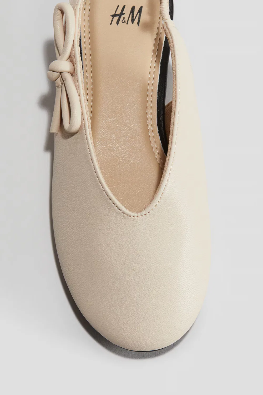 Туфли-лодочки с открытой пяткой и бантом H&M, Hellbeige — фото 3