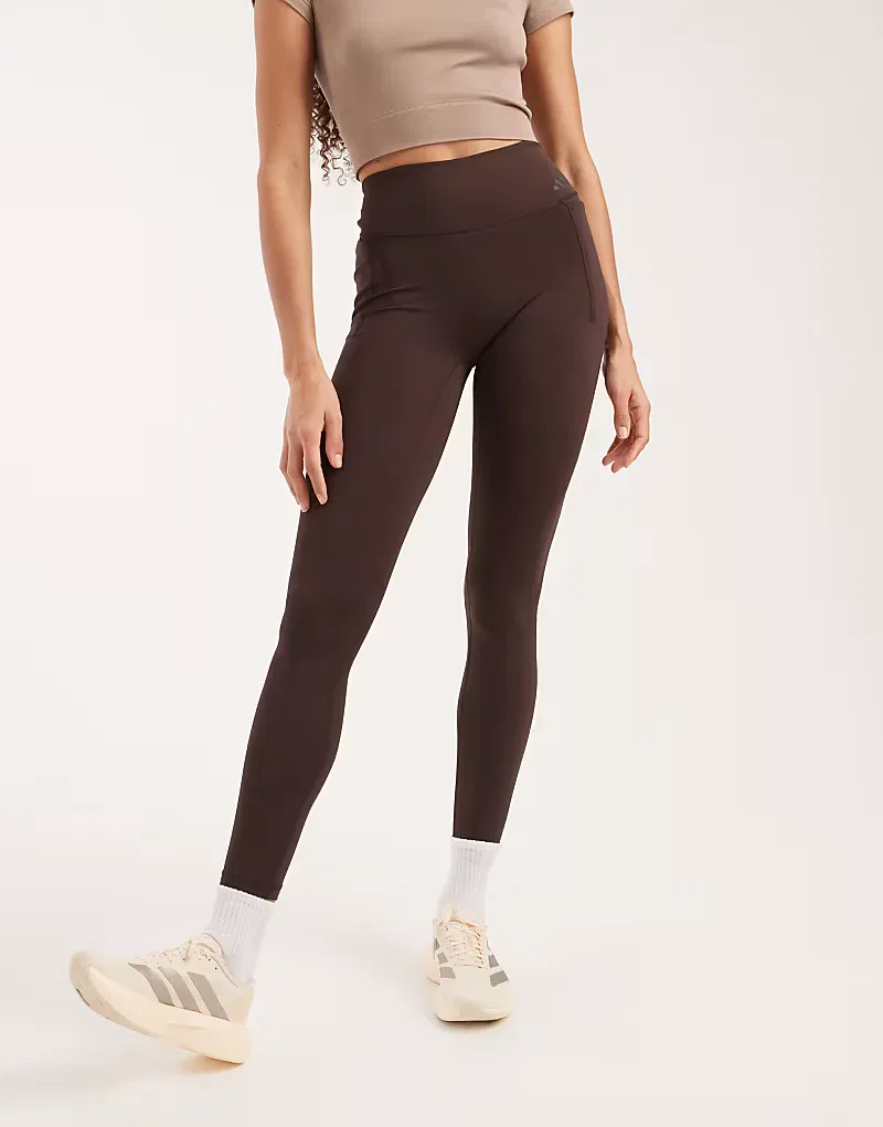 Леггинсы Adidas Performance Optime с боковым карманом, коричневый