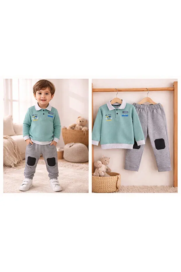 Детский комплект для мальчиков хлопковый Colorful printed 1st edition quality cotton baby boy set Vinezza, Multicolor — фото 3