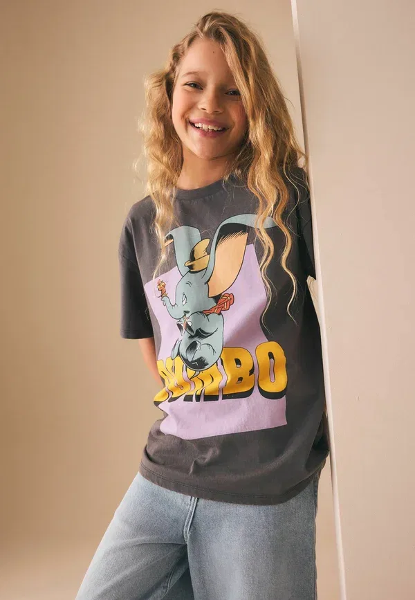 Футболка с принтом Disney Classics Oversized Graphic T-shirt Next, Grey Dumbo, серый — фото 4