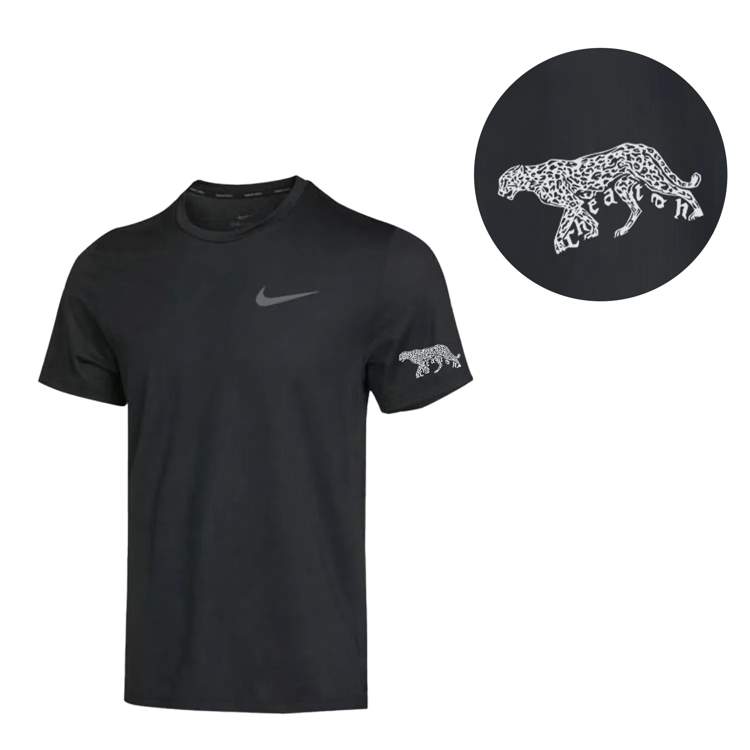 Футболка Nike Dri Fit с круглым вырезом, Черный — фото 4