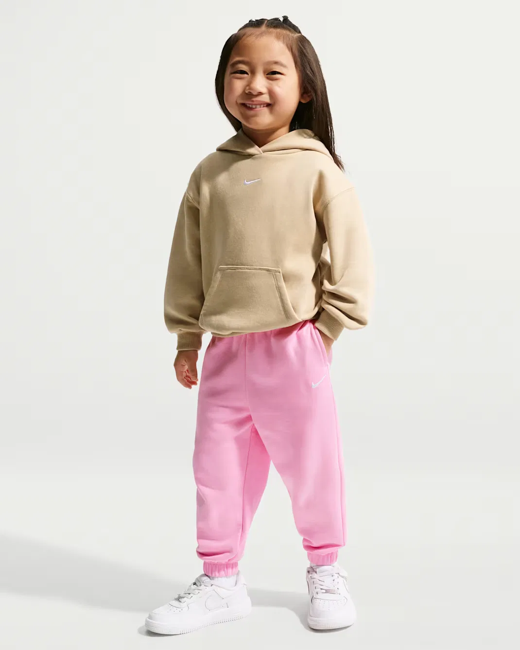 Свободные флисовые штаны для малышей Toddler Studio Nike Sportswear, Pink Rise