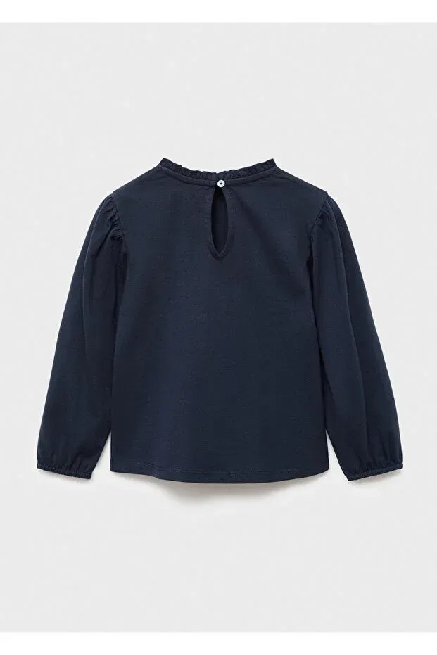 Детская футболка для мальчиков с длинным рукавом Mango Baby, Navy Blue — фото 2