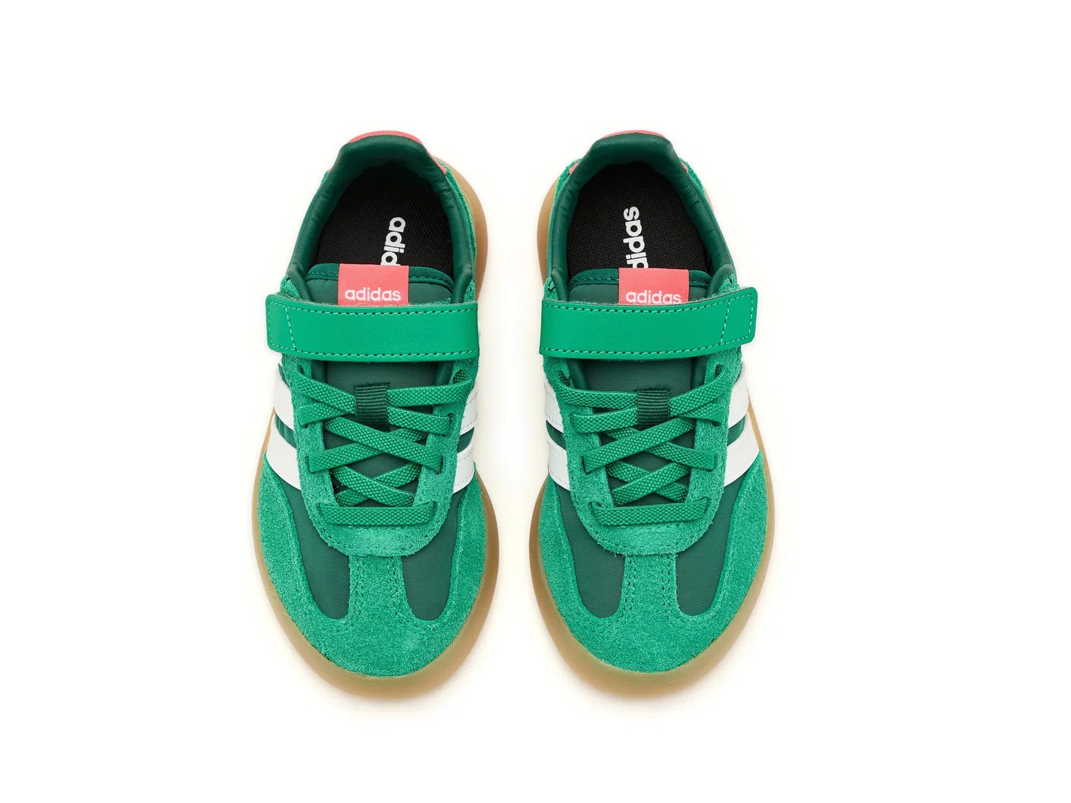Кроссовки Barreda Decode Elastic Lace & Strap (для маленьких детей) Adidas Kids, Collegiate Green/White/Lucid Red — фото 3