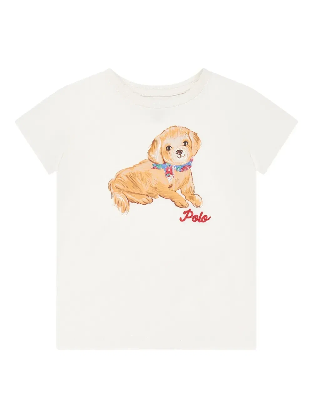 Футболка с принтом Polo Ralph Lauren Kids, белый