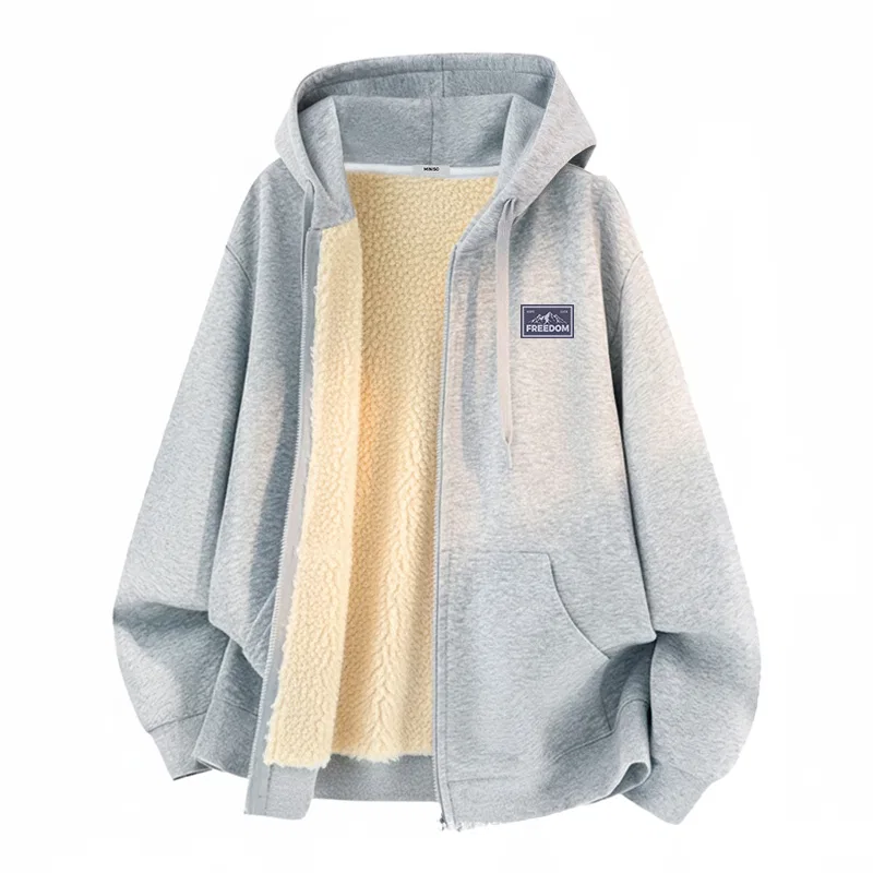 Детский свитшот с принтом Continuous Mountains Chest Logo MINISO, Heather Gray