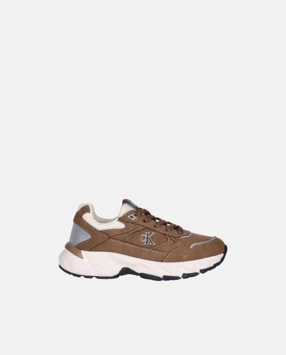 Детские кроссовки, Runner Serraje, Calvin Klein, коричневый