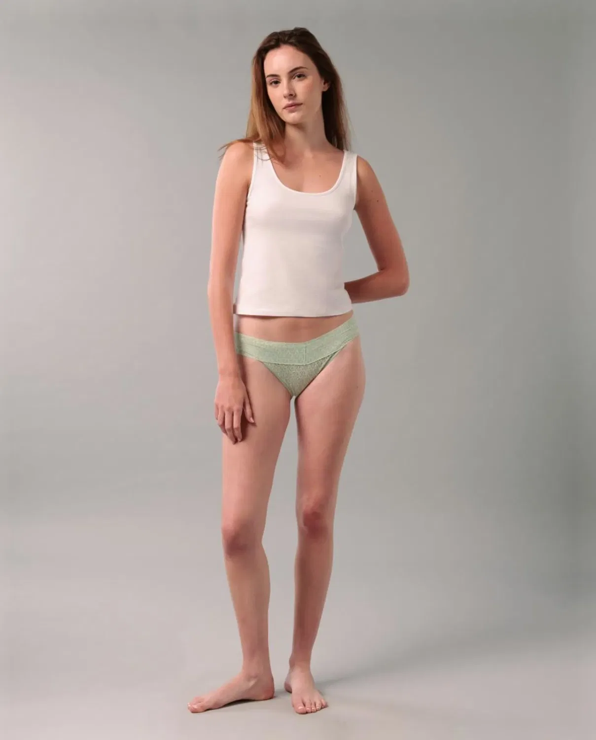 Женские трусы с заниженной талией с принтом ICON LOGO LACE Calvin Klein, Verde — фото 3