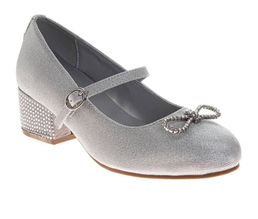 Детские туфли для девочек с блестками Badgley Mischka, Silver