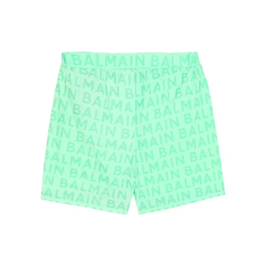 Шорты для мальчиков с логотипом Balmain, полиэстер, Green — фото 2
