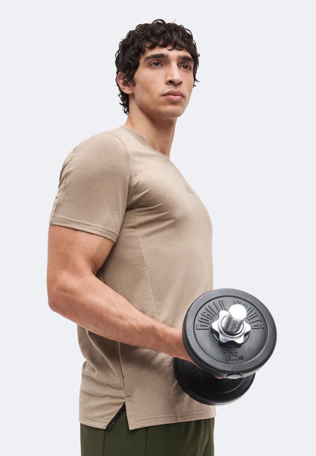 Спортивная футболка D4T для тренировок Adidas Performance, Khaki Six Melange — фото 4
