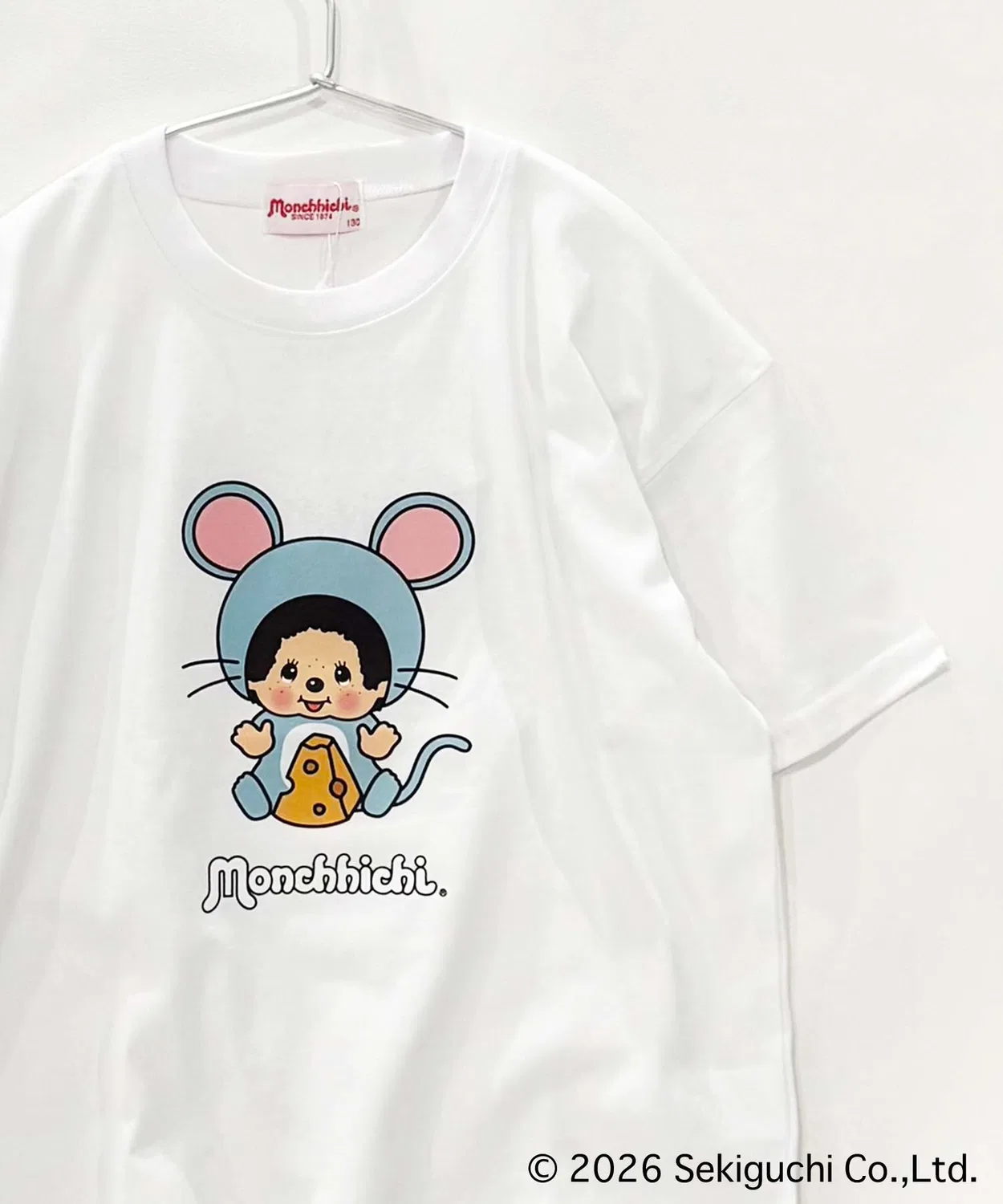 Детская футболка с длинным рукавомMonchhichi BIG T Universal Style Wear, Off White