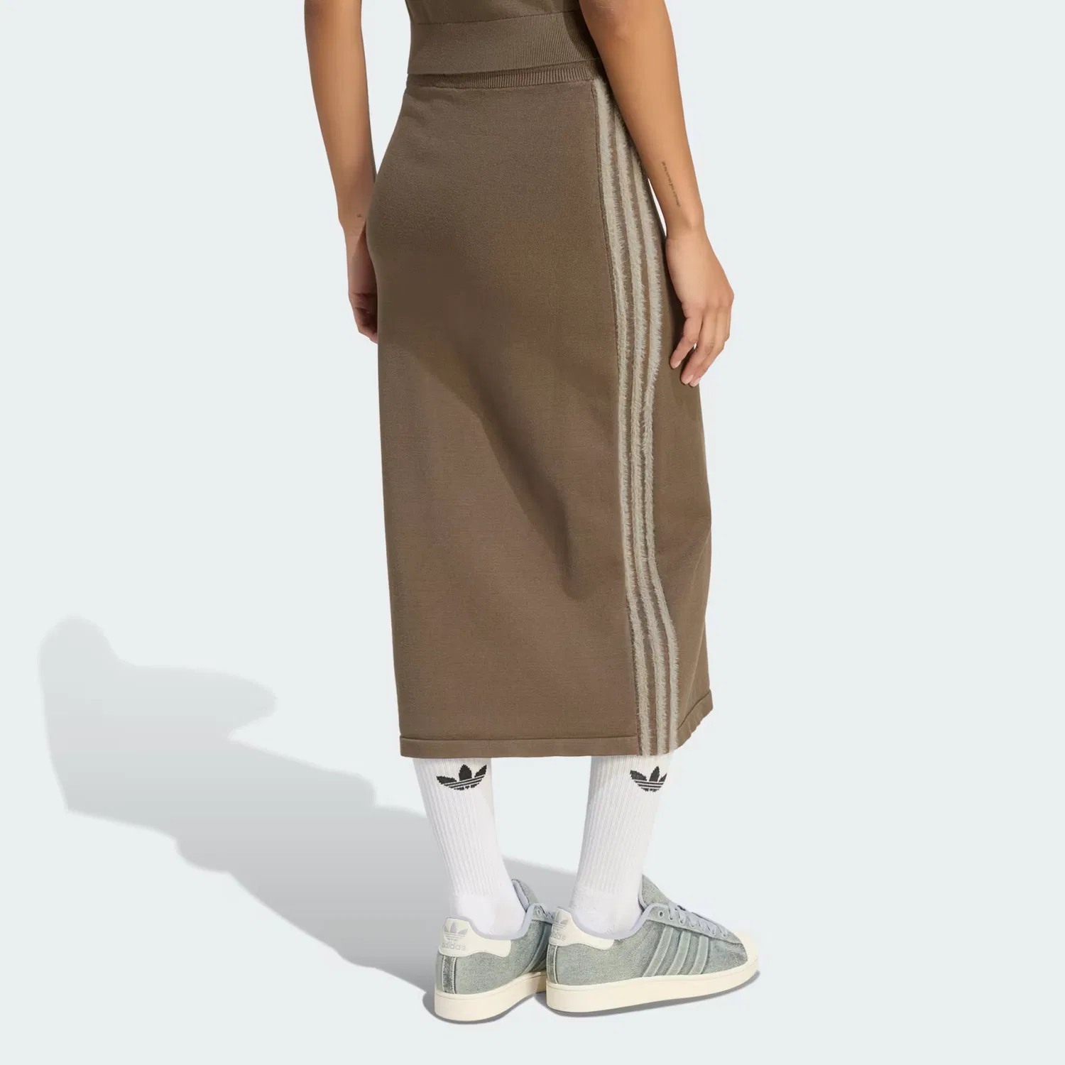 Женская вязаная юбка с эластичным поясом Adidas Originals, Branch/Silver Pebble — фото 2