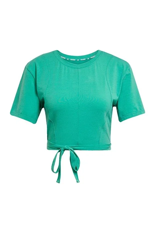 Женская футболка хлопковая Yga Tee Jd4208 Adidas, Green
