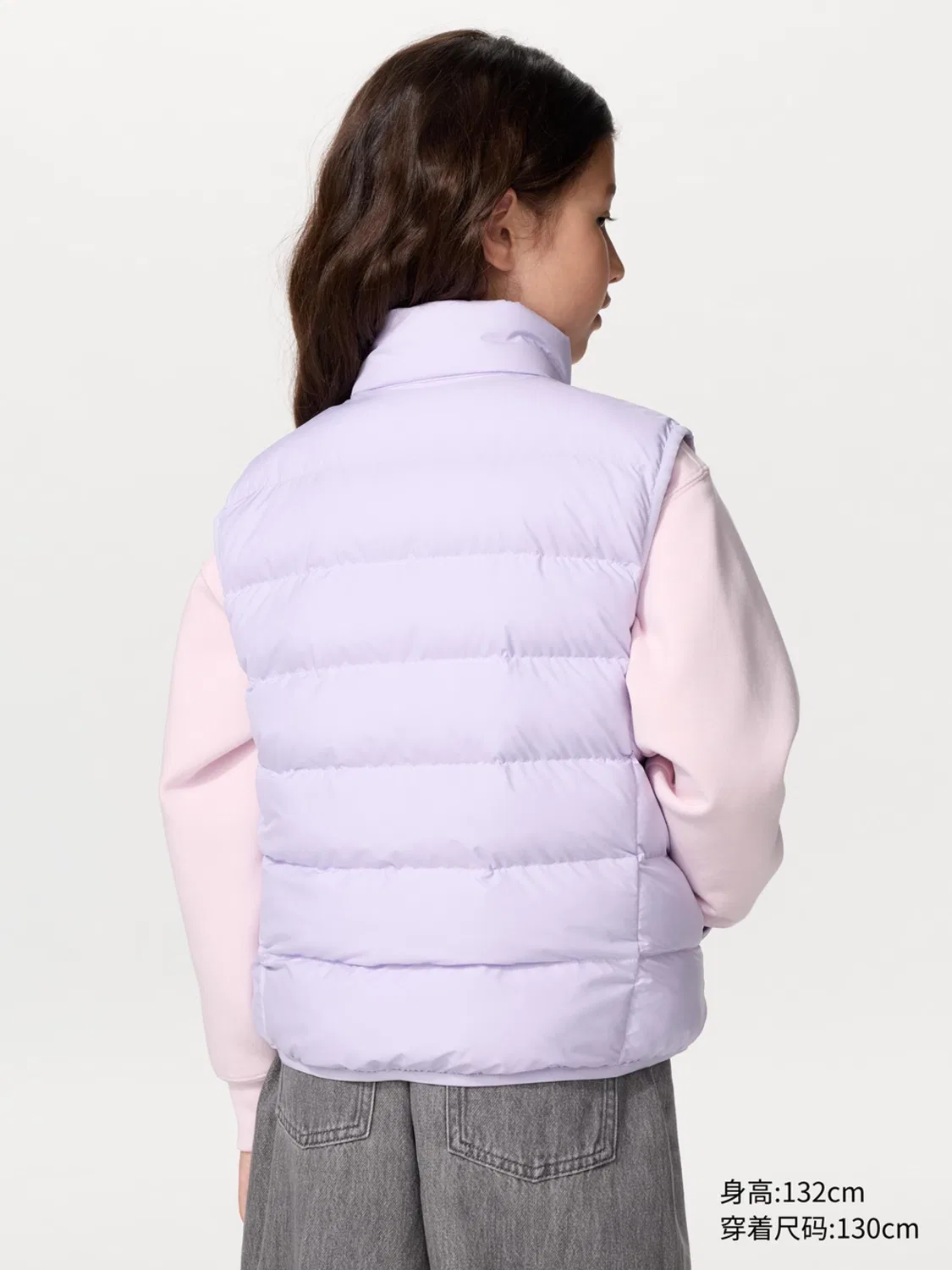 Детский жилет Pufftech на воздушной подушке Uniqlo, светло-сине-фиолетовый — фото 4