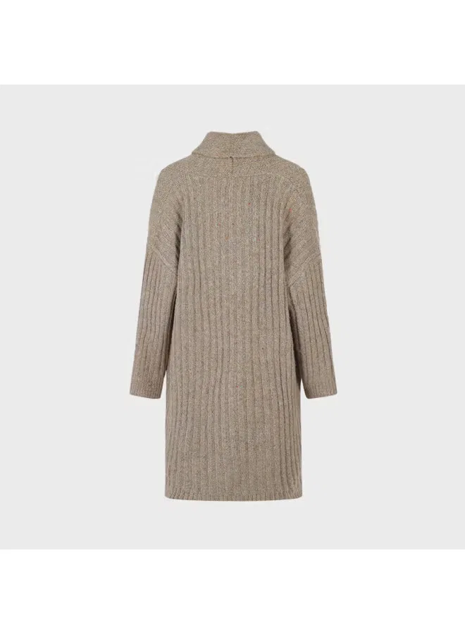 Кардиган свободный вязаный средней длины Zara, хаки — фото 3