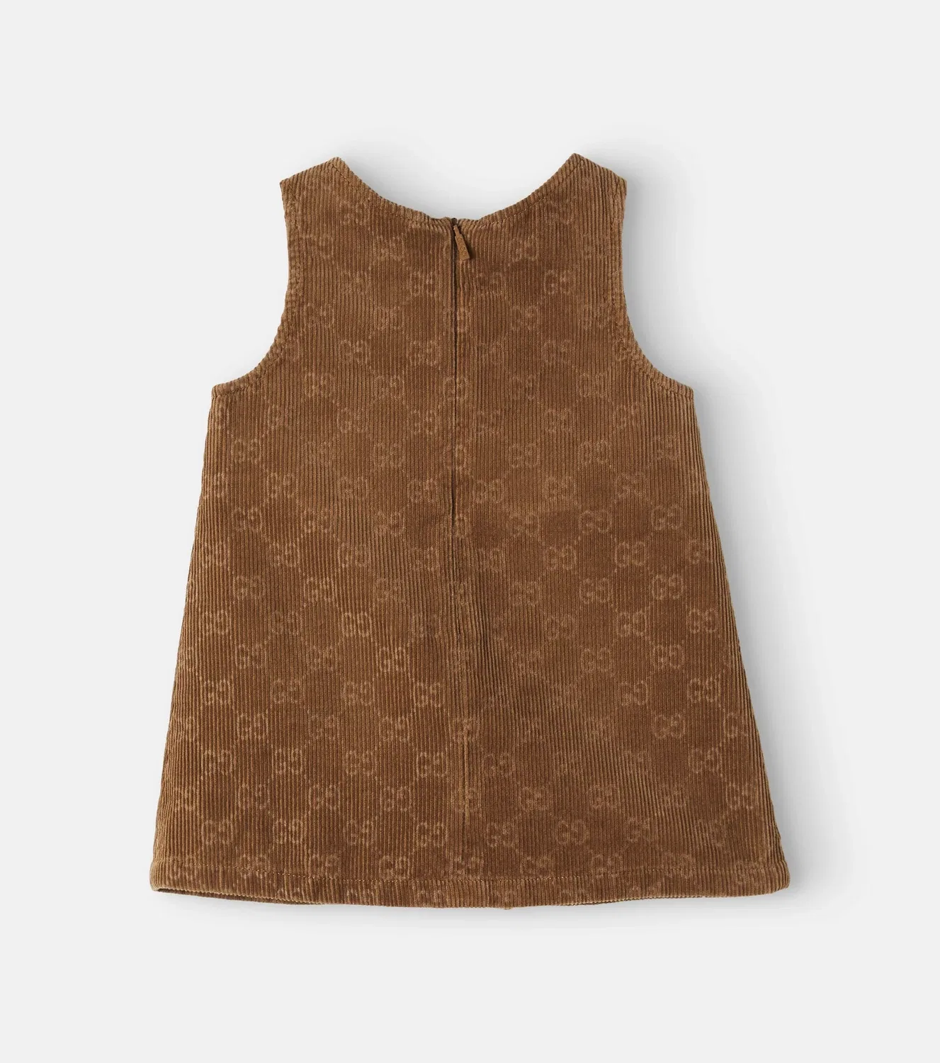 Платье из вельвета с монограммой GG Gucci Kids, коричневый — фото 3