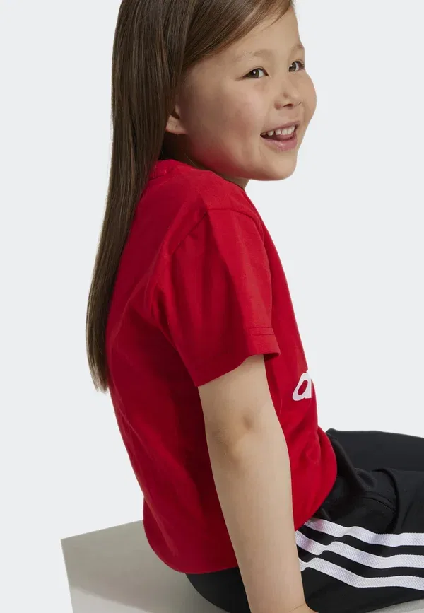 Футболка с принтом Adicolor Trefoil Kids Adidas Originals, Better Scarlet, алый — фото 4