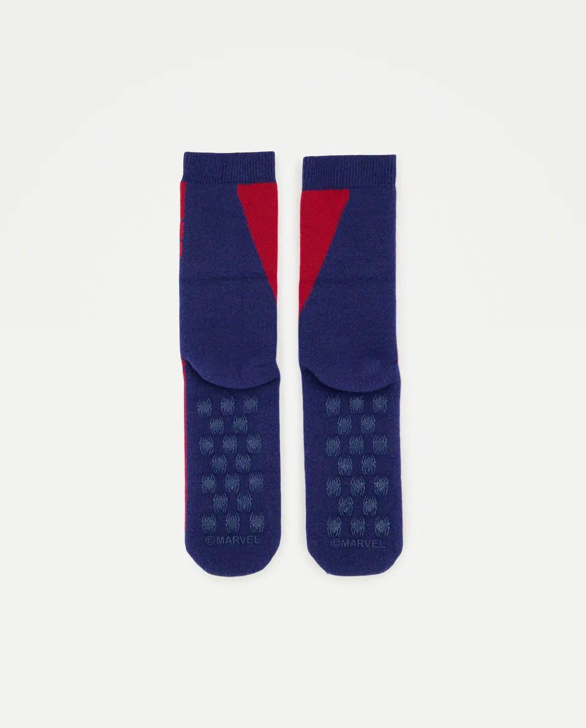 Детские носки для мальчиков антискользящие с принтом SPIDERMAN LOGO Cotton Juice, Rojo — фото 2