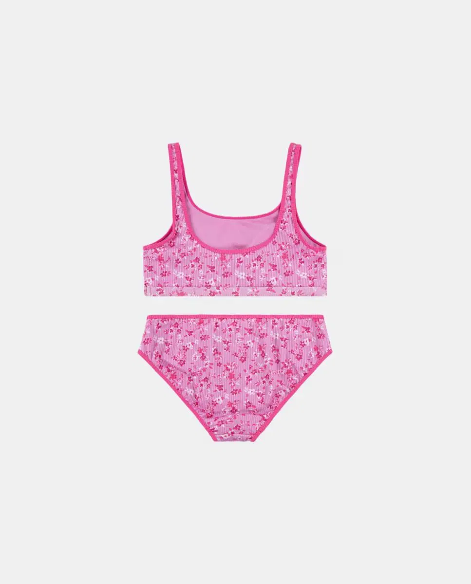 Детский купальник для девочек с цветочным принтом Abercrombie Kids, Rosa — фото 2