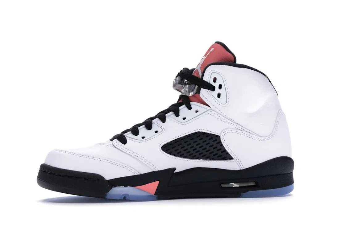 Детские кроссовки для мальчиков с кроссовками Jordan 5 Retro Jordan, White White Sunblush Black — фото 3
