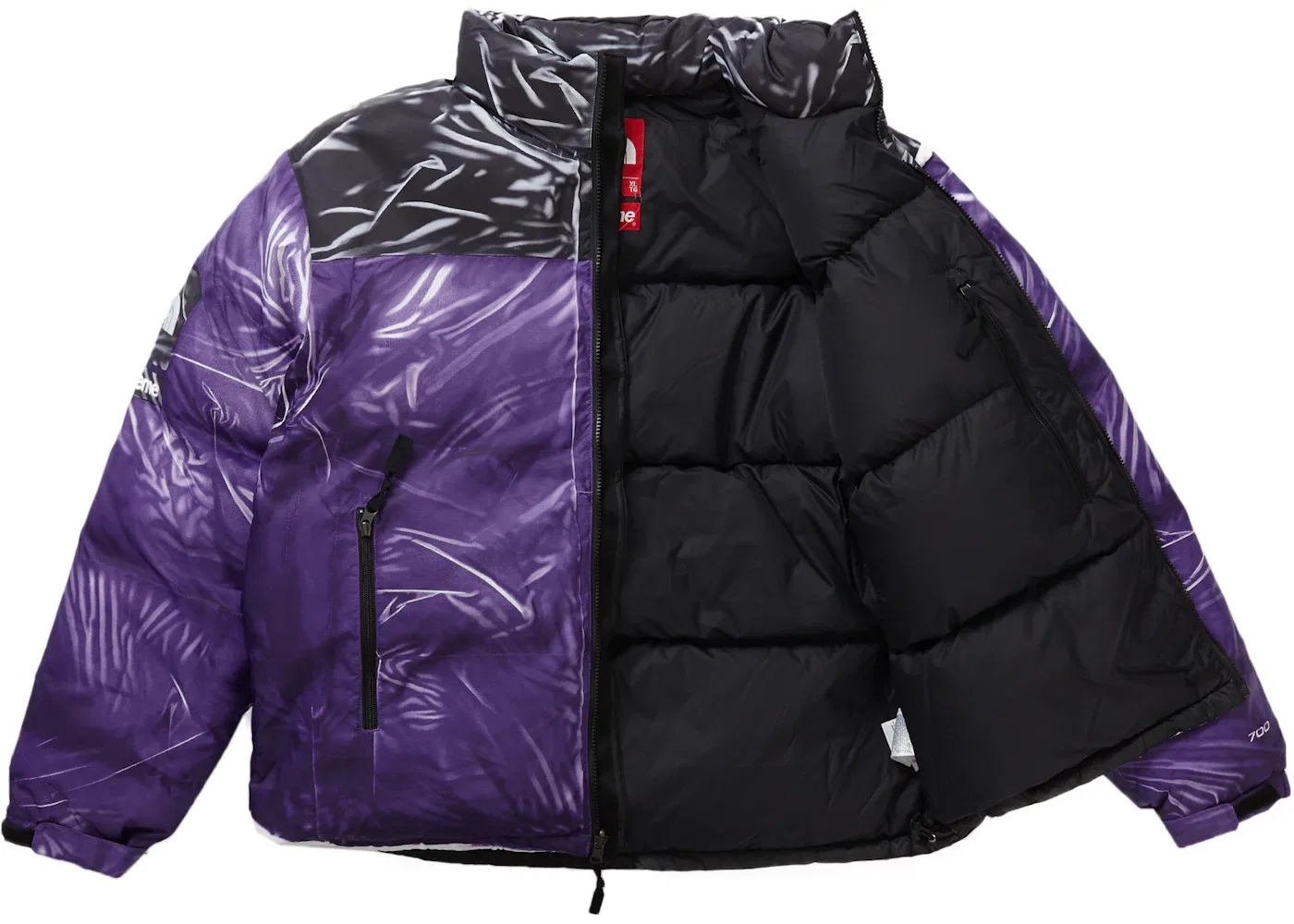Мужская куртка с принтом The North Face x Supreme Printed Nuptse Trompe L'oeil Jacket Purple, Purple — фото 2