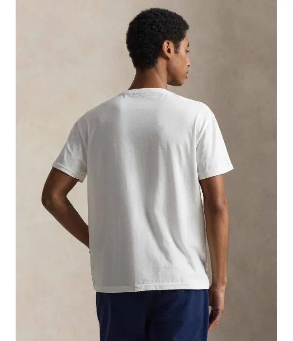 Мужская футболка хлопковая Polo Ralph Lauren, белый — фото 3