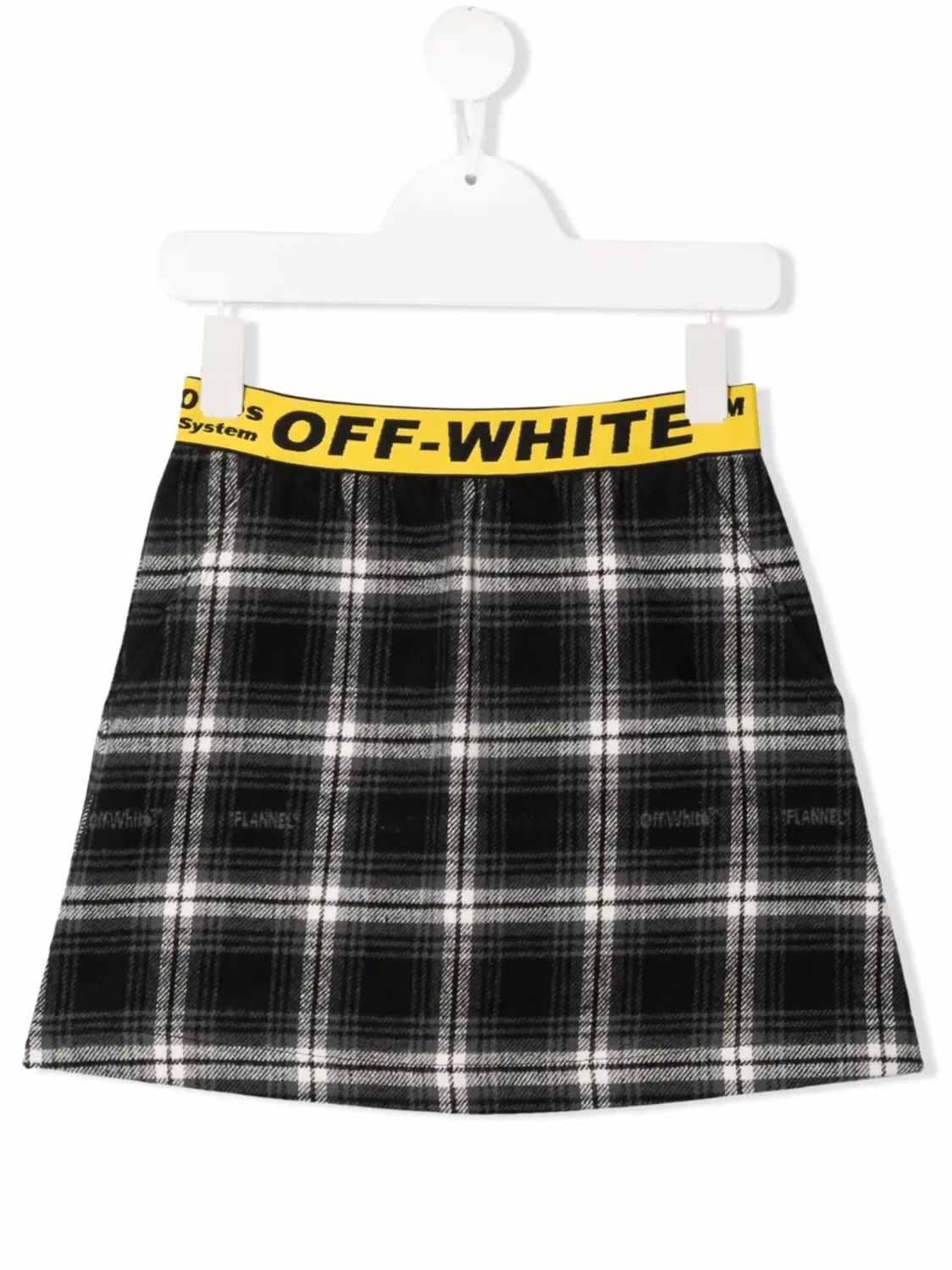 Юбка в клетку OFF-WHITE, черный