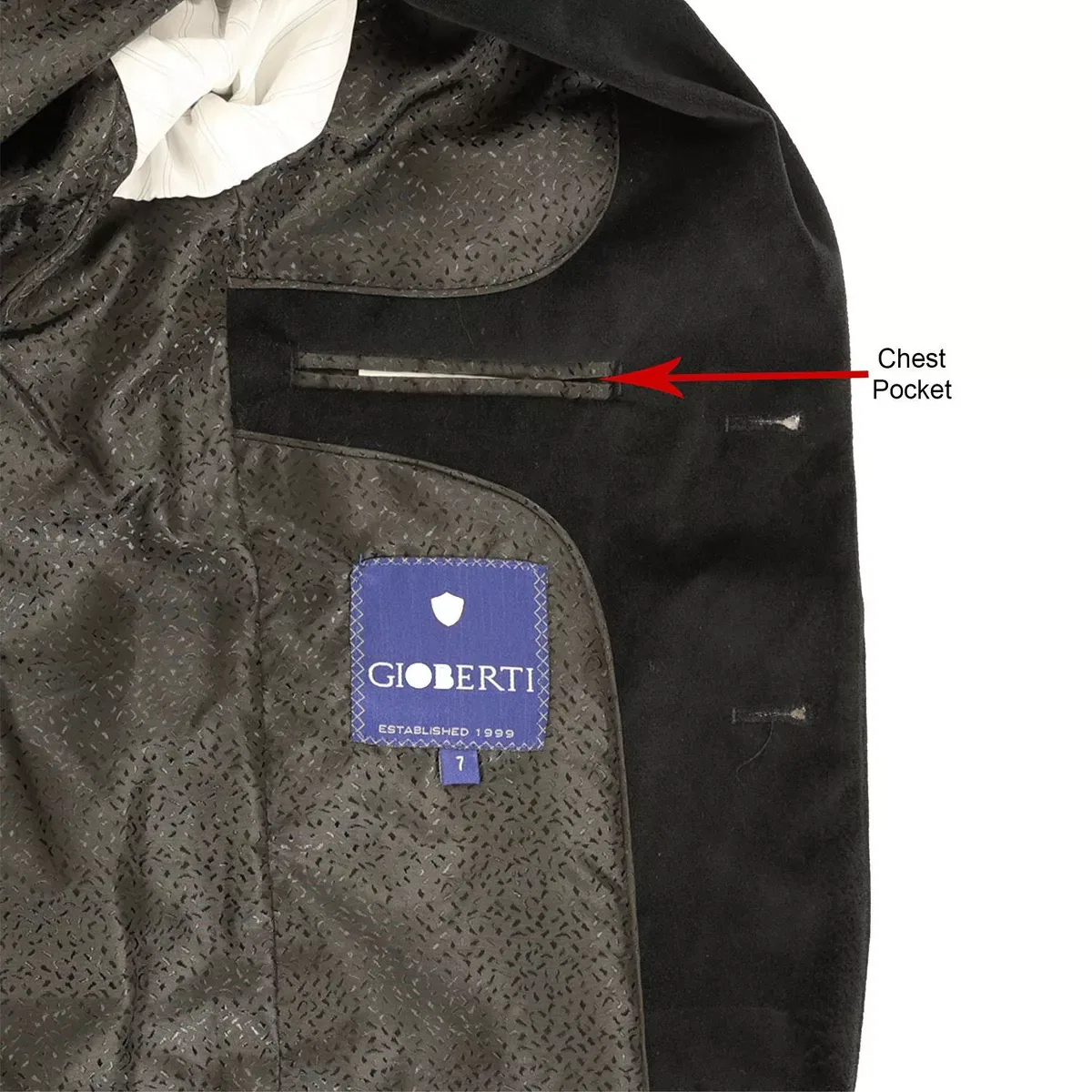Детский пиджак из бархата с двумя пуговицами GIOBERTI, Black — фото 4