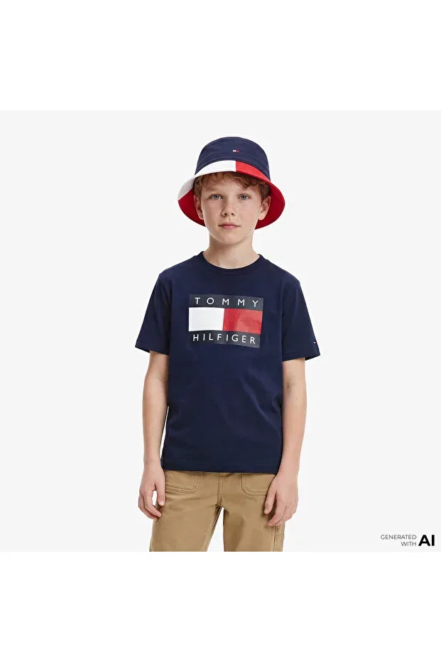 Детская футболка с длинным рукавом Tommy Hilfiger, Navy Blue