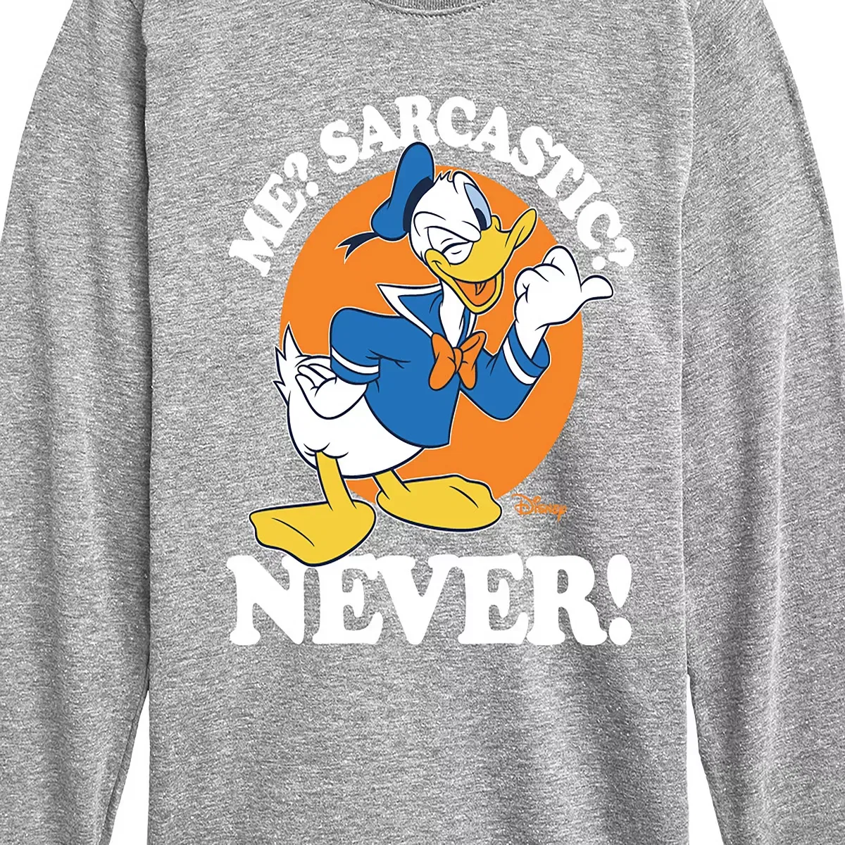 Детское футболка с длинным рукавом Donald Me Sarcastic Never Disney, Athletic Heather — фото 2