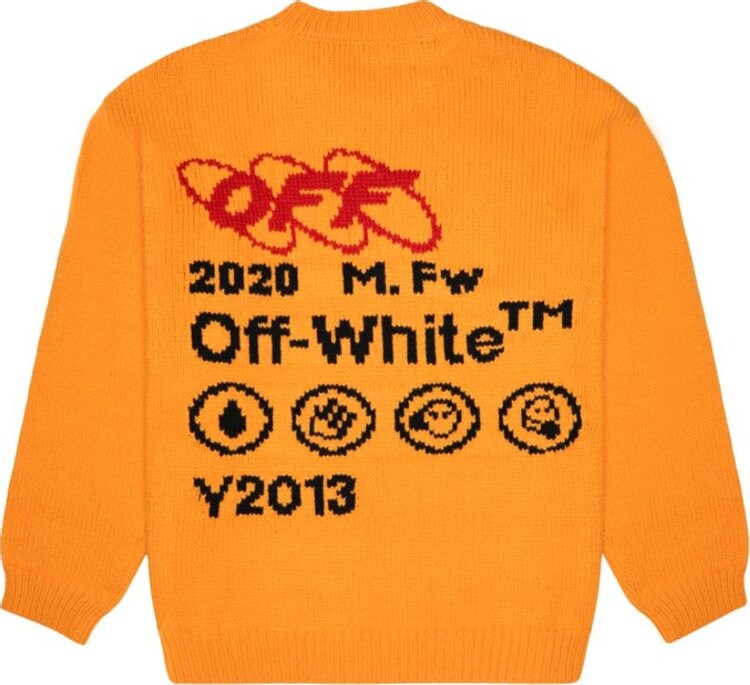 Толстовка Off-White Industrial Y013 Knit Crewneck 'Yellow', желтый — фото 3