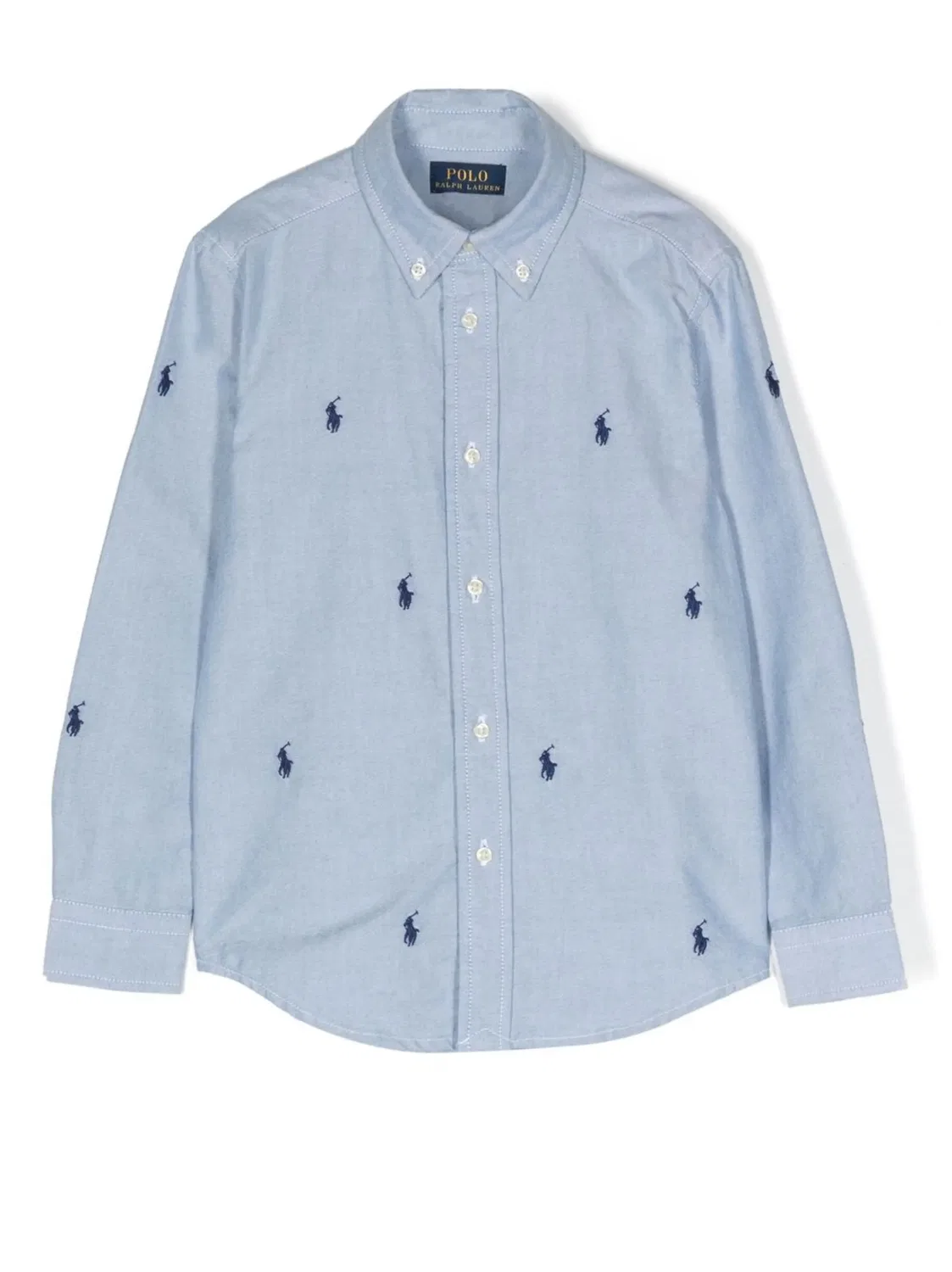 Polo Ralph Lauren Рубашка с вышивкой, 100% хлопок, синий
