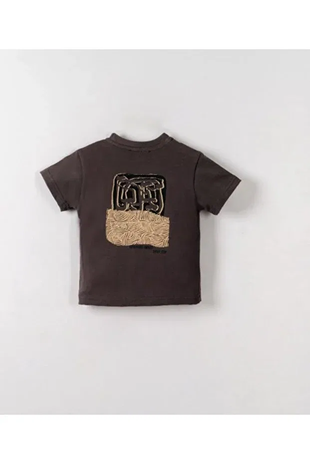 Детская футболка для мальчиков с принтом Nk Kids, Brown — фото 2