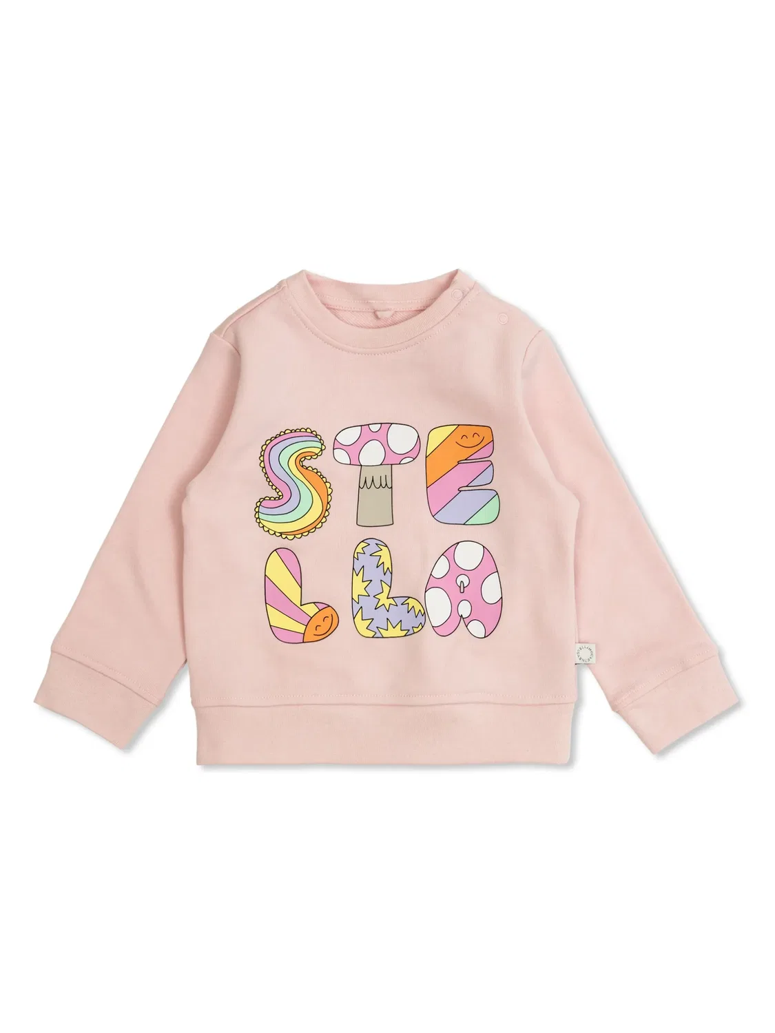 Stella McCartney Толстовка с логотипом в светло-розовом цвете