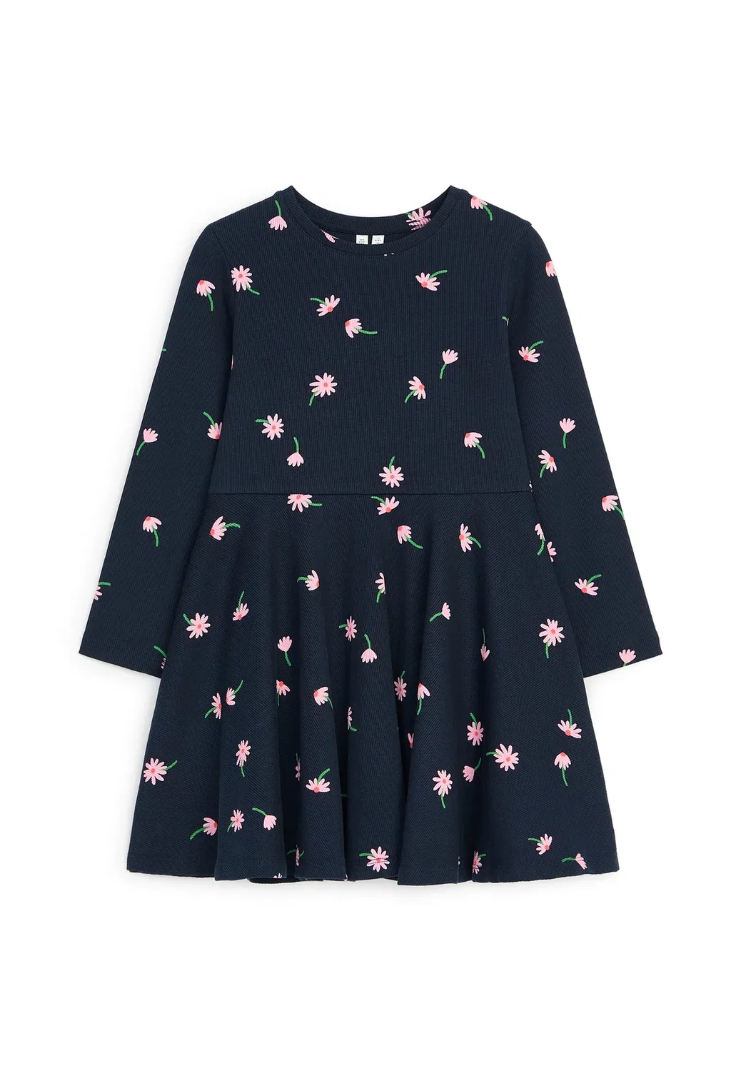 Платье из трикотажа с принтом - трикотажное платье Arket, Dark Blue