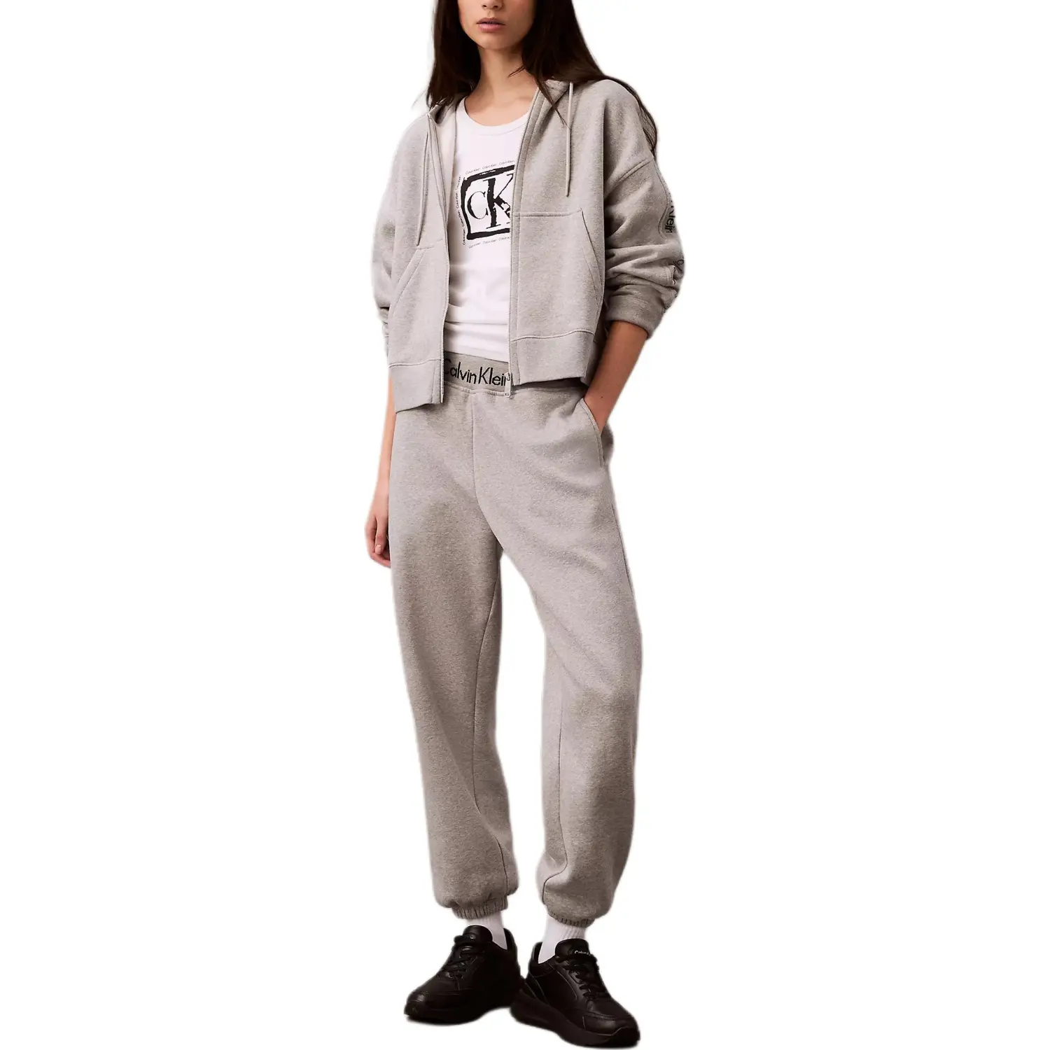 

Calvin Klein Женские повседневные брюки серого цвета